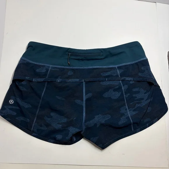 Lululemon Speed Short Heathered Texture Lotus Camo Oil Slick Alberta Lake Sz 6 - Picture 8 of 11